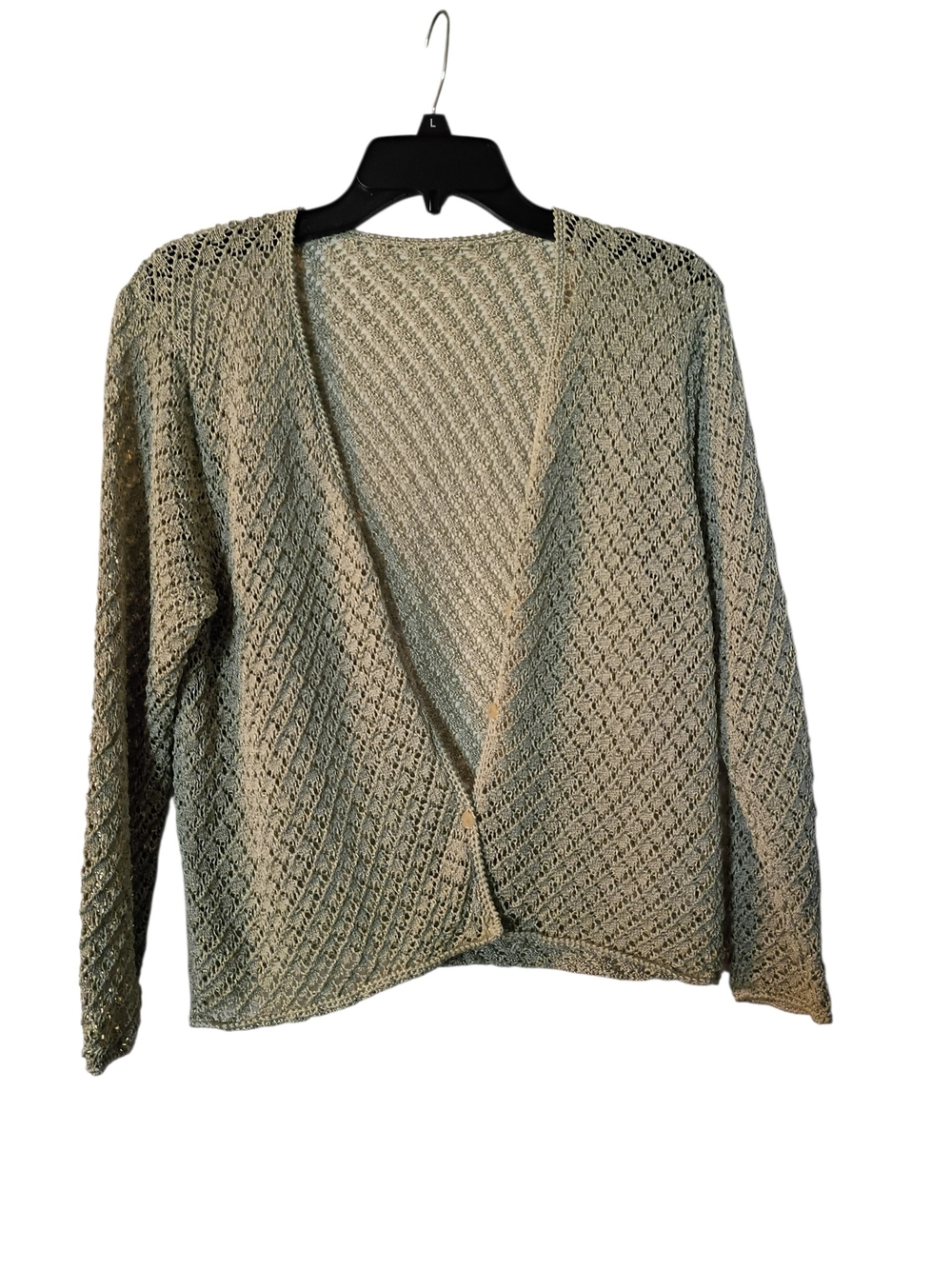 EUC Diamond Knit Cardigan Sweater - Light Green - Button Up
